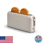 Bella 2-SLICE Slim Toaster 10" Long Slot, 6 Settings, Anti-jam, 900W, Oatmilk. Fixed Price $35.33.