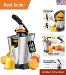 Compact Zulay Citrus Juicer Pulp-free, Dishwasher Safe & Interchangeable Cones. Fixed Price $103.87.