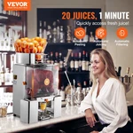 Commercial Orange Juicer Machine, 2 Peel Collecting Buckets. Fixed Price $1194.91.
