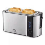 Elite Cuisine Stainless Steel Toaster 4 Slice, Long Slot, Easy Clean. Fixed Price $39.99.