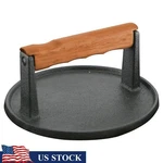 Cast Iron Grill Press Pre-seasoned Burger Meat W/ Ergonomic Handle New. Fixed Price $46.48.