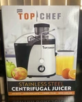 Top Chef Centralfugal Fruit Vegetable Juicer Stainless Steel Black. Fixed Price $40.00.