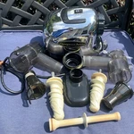 Omega 8005 Juicer With Chrome And Black Finish & 9 Accessories Works Great!. Fixed Price $89.99.