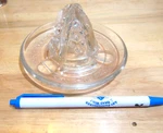 Vintage Easley"s Round Glass Juicer Pat July 10, 1888 Sep. 1889. Fixed Price $13.50.