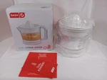 Dual Citrus Juicer 20 Fl. Oz. Cones Pour Spout White New In Box Dash. Fixed Price $15.00.