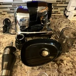 Omega VRT400HD 400W Centrifugal Juicer Silver/black Chrome 2-SPEED Set. Fixed Price $49.99.