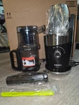 3 In 1 Auto Feed Aeitto Cold Press Slow Juicer, Large Capacity With Pusher. Fixed Price $120.00.