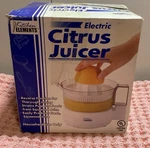 Nib Kitchen Elements Electric Citrus Juicer W/reverse Function Clear/white A5. Fixed Price $18.00.