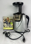 Hurom HU-100 Silver Masticating Slow Juicer Diet Book *no Plunger Read*. Fixed Price $34.99.