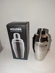 Houdini 16OZ Stainless Steel Cocktail/bar Shaker & Lid 2 Piece Set Open Box. Fixed Price $20.88.