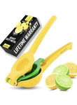 Zulay Kitchen Handheld Lemon Squeezer Manual Citrus Juicer Metal Yellow/green. Fixed Price $19.49.