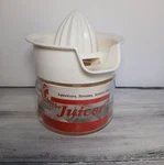 70'S Style New Retro Vintage Gemco Juicer Citrus/orange Plastic & Glass 6" 1995. Fixed Price $14.00.