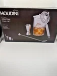 Houdini 4 Piece Cocktail Tool Set Mixing Glass Jigger Strainer Bar Spoon New. Fixed Price $39.00.