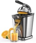 Healnitor 150W Electric Citrus Juicer Squeezer With 2 Cones, Stainless Silver. Fixed Price $71.23.