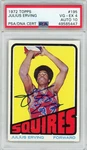 1972 Topps #195 Julius Erving Rc Hof Psa 4 Dna Auto 10 Dr. Fixed Price $1650.00.