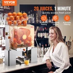 Commercial Orange Juicer Machine, 2 Peel Collecting Buckets 557. Fixed Price $727.08.