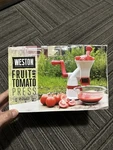 Weston Fruit & Tomato Press Manual Juicer W/ Suction Base White/red 67-7001-W. Fixed Price $35.95.