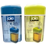 Lot Of 2: Joie Juice The Go Reusable Plastic Box Containers With Straw. Fixed Price $29.99.