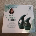 Rachael Ray 2 Piece Ceramic Evoo & Vinegar Bottles New Box Teal. Fixed Price $26.95.