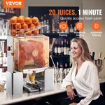 Commercial Orange Juicer Machine, 2 Peel Collecting Buckets. Fixed Price $702.84.