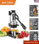 Fohere Commercial Citrus Juicer Cast Iron Orange Lemon Squeezer Hand Press. Fixed Price $163.45.