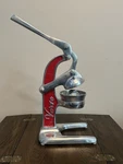 Verve Culture Artisan Citrus Juicer Red Cast Aluminum Hand Press Lever Arm. Fixed Price $64.86.