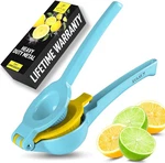 Zulay Metal 2-IN-1 Lemon Squeezer Manual Sturdy, Max Cool Blue And Yellow. Fixed Price $28.88.