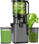 Cold Press Juicer With 5.8" Feed Chute, Easy To Clean, 350W, Titanium Gray. Fixed Price $200.99.
