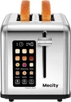 Mecity 2 Slice Toaster Touch Screen 1.5" Wide Slot, Stainless Steel Smart Bread. Fixed Price $80.00.