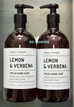 (2-PK) + Simple Lemon Verbena Gentle Cleanse Refreshing Hand Soap. Fixed Price $29.95.
