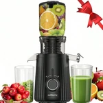 Celiberry Cold Press Juicer Slow Masticating Large Chute 98% Yield Compact Black. Fixed Price $69.80.