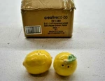 Creative Co-op Yellow Stoneware Lemon Shaped Salt & Pepper Shakers 2 Piece. Fixed Price $7.99.