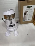 Omega C-10W Professional Citrus Juicer Features 3 Cones For All White. Fixed Price $98.00.
