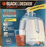Black & Decker Home Fruit Vegetable Juice Extractor JE2100. Fixed Price $25.00.