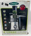 Omega C2100S X-large Chute High Speed Centrifugal Juicer Silver Corded (9 Cup). Fixed Price $45.00.