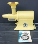Champion Yellow Juicer With Attachments + Instruction Book-good Clean Condition-. Fixed Price $224.95.