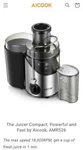 Aicook Centrifugal Self Cleaning Juicer And Extractor Chrome. Fixed Price $31.00.