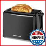 Elite Gourmet ECT1027B Cool Touch 2-SLICE Toaster, 6 Settings, Extra Wide Slots. Fixed Price $23.22.