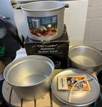 Old Country 4 Piece Aluminum-- Steamer/ Juicer/cooker/juice Extractor/blancher. Fixed Price $49.00.