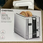Chefman 2-SLICE Stainless Steel Toaster. Fixed Price $37.99.