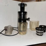 Hurom Slow Juicer, Silver, HZ-SBB17, Alpha-lever, Pulp Control Stainless. Fixed Price $225.00.