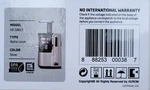 Hurom Slow Juicer, Silver, HZ-SBB17, Alpha-lever, Pulp Control, New. Fixed Price $399.00.