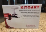 Kitoart Masticating Juicer Attachment. Fixed Price $20.00.