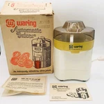 Vintage Waring 11JC10 Automatic Juicer W/ Lrg & Sm Reamers Harvest Gold Japan. Fixed Price $24.95.