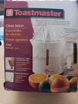 Toastmaster Citrus Juicer With Pulp Adjuster Model 1105. 16 Oz Capacity Open Box. Fixed Price $19.99.