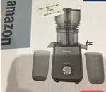 Pukomc Cold Press Juicer, 5.8-INCH Wide Feed 1.8L Capacity Fruit Vegetables Grey. Fixed Price $58.99.