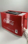 Nostalgia Coca-cola 2-SLICE Toaster Red Retro W/ Bread Cage Accessory Tested. Fixed Price $29.99.