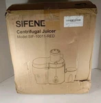 Sifene SIF-10011 Red Portable Centrifugal Juicer With Manual Box Damage. Fixed Price $37.00.