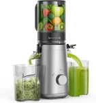 Smallhoo TM-580SJ 5.8" Wide Feed Cold Press Juicer Machine (silver). Fixed Price $69.99.