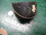 Cast Iron Footed Mini Kettle Hand Painted Bird Of Paradise Vintage Original. Fixed Price $9.00.